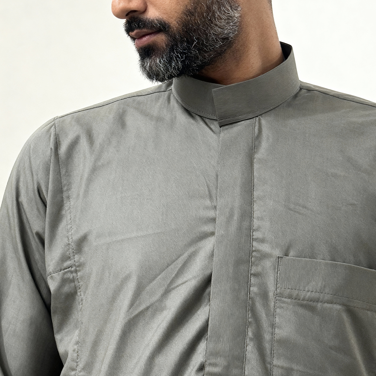 Classic Thawb Olive Green