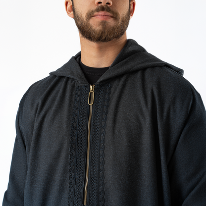 Wool Thawb Midnight Steel