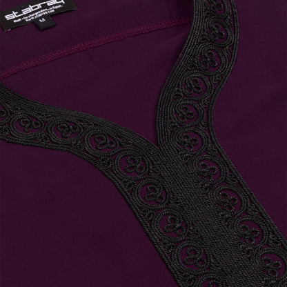 Moroccan Thawb Burgandy