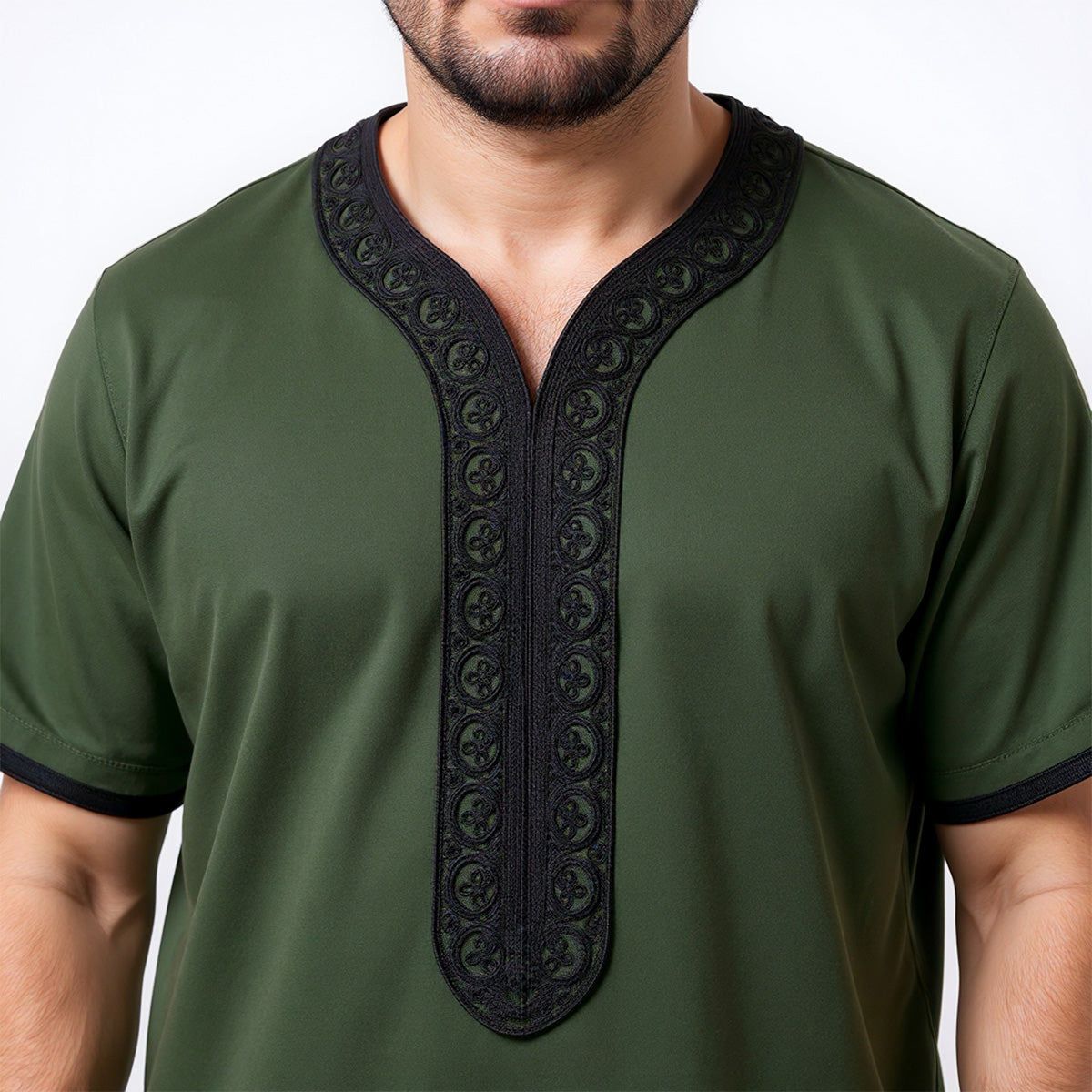 Moroccan Thawb Olive Green