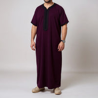 Moroccan Thawb Burgandy