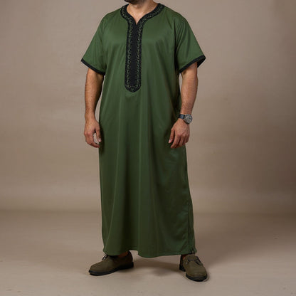 Moroccan Thawb Olive Green