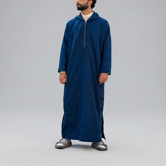 Wool Thawb Navy Blue