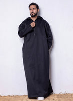 Black ( Black Honey Border - Long Sleeve ) kaftan