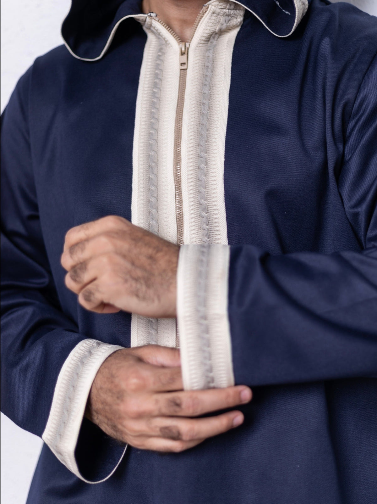 Blue ( B & G Border - Long Sleeve ) kaftan