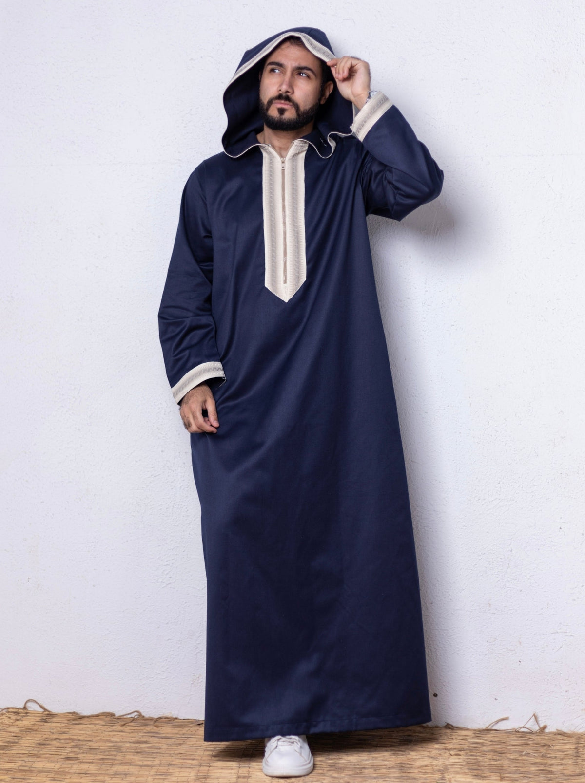 Blue ( B & G Border - Long Sleeve ) kaftan