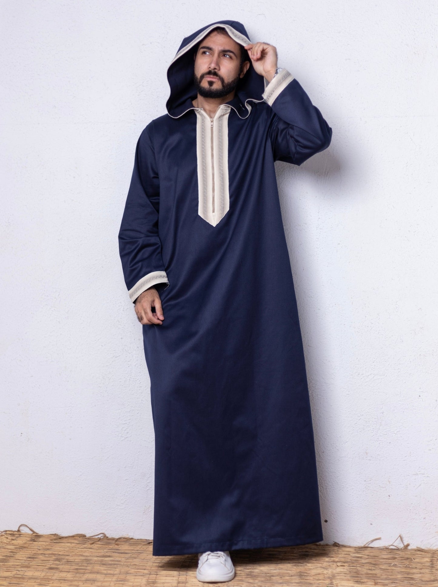 Blue ( B & G Border - Long Sleeve ) kaftan