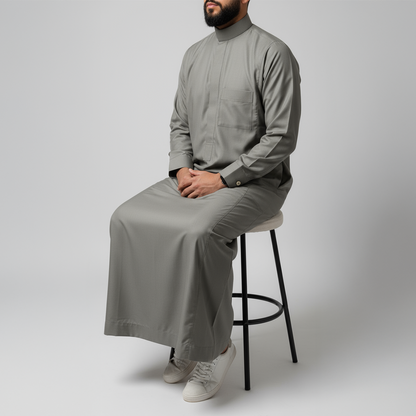 Classic Thawb Olive Green